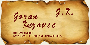 Goran Kuzović vizit kartica